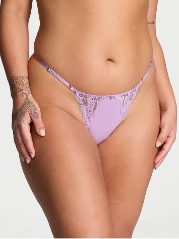 Трусики Lace Trim String Knickers Lilac