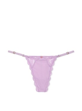 Трусики Lace Trim String Knickers Lilac