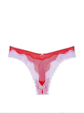 Трусики Tease High-Leg Scoop Thong Panty Red