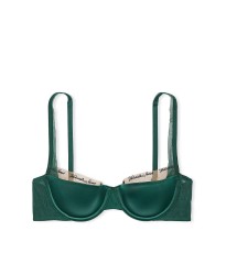 Бюст  Logo Embroidery Lightly Lined Balconette Bra Set Green Mystique