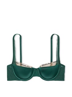 Бюст Logo Embroidery Lightly Lined Balconette Bra Set Green Mystique