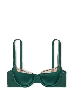 Бюст Logo Embroidery Lightly Lined Balconette Bra Set Green Mystique