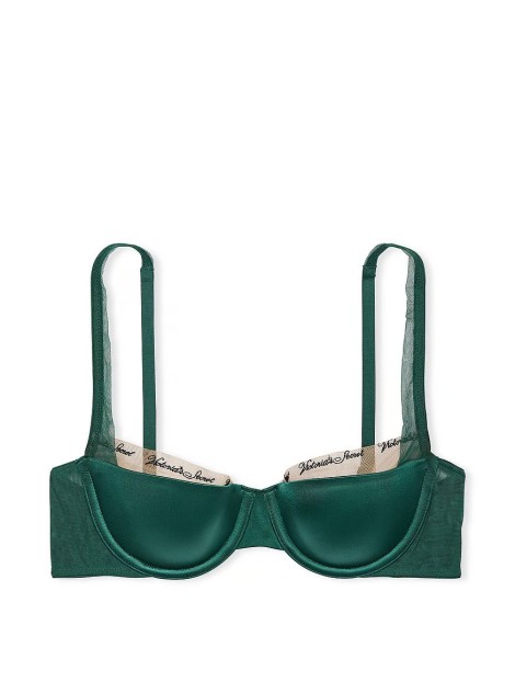 Бюст Logo Embroidery Lightly Lined Balconette Bra Set Green Mystique