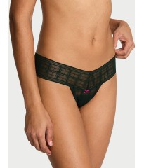 Трусики The LACIE Plaid Lace Thong Panty Cilantro