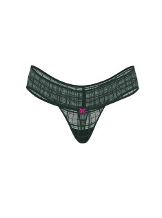 Трусики The LACIE Plaid Lace Thong Panty Cilantro