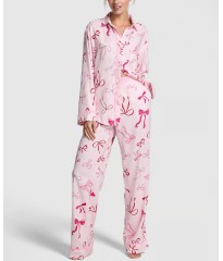 Піжама Pink Flannel Long Pajama Set Bow