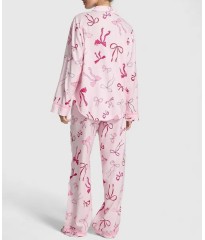 Піжама Pink Flannel Long Pajama Set Bow