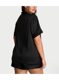 Пижама Glazed Satin Short Pajama Set Diamante Bow