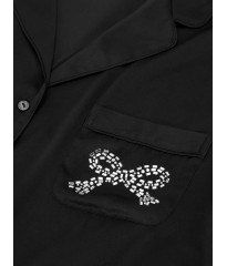 Піжама Glazed Satin Short Pajama Set Diamante Bow