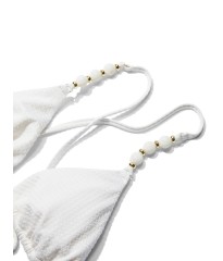 Купальник Beach Beads Triangle Bikini Brazilian Set Coconut White