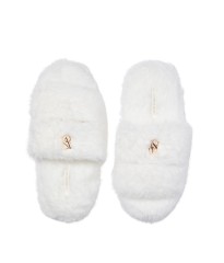 Домашні капці Luxe Plush Double Strap Slippers Coconut White