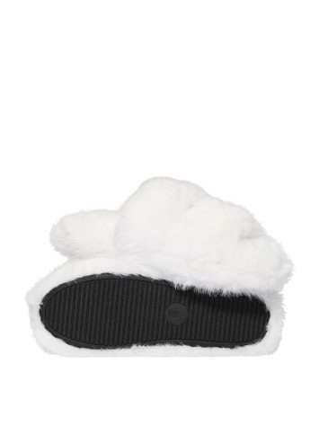 Домашні капці Luxe Plush Double Strap Slippers Coconut White
