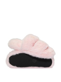 Домашние тапки Luxe Plush Double Strap Slippers Angel Pink