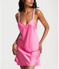 Пеньюар Scattered Shine Strap Satin Strappy-Back Slip Pink