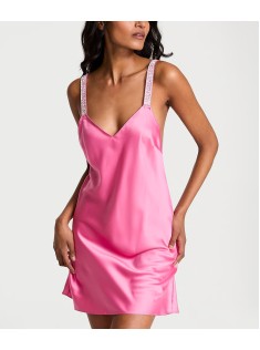 Пеньюар Scattered Shine Strap Satin Strappy-Back Slip Pink
