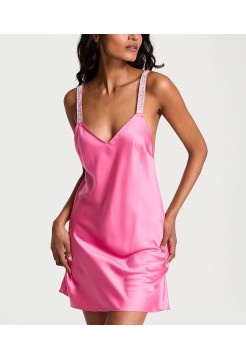 Пеньюар Scattered Shine Strap Satin Strappy-Back Slip Pink