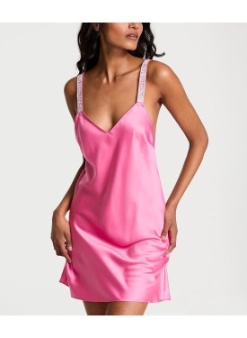 Пеньюар Scattered Shine Strap Satin Strappy-Back Slip Pink