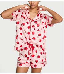 Піжама Signature Satin Short Pajama Set Cherries