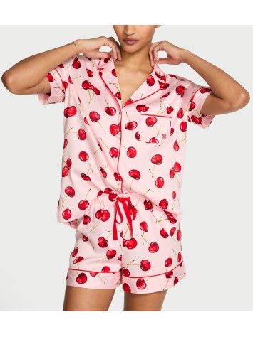 Пижама Signature Satin Short Pajama Set Cherries
