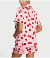 Піжама Signature Satin Short Pajama Set Cherries