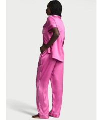 Піжама Glazed Satin Short-Sleeve Long Pajama Set