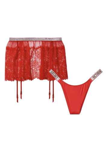 Набір трусики та пояс Shine Strap Garter Belt Set