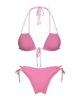 Купальник Twist Rope Convertible Triangle Bikini Top Itsy Set Pink Sugar
