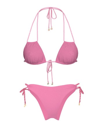 Купальник Twist Rope Convertible Triangle Bikini Top Itsy Set Pink Sugar