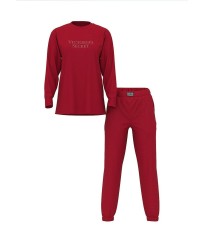 Піжама 100% Cotton Shine Long Pajama Set Red Lacquer Bling Patch