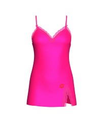 Пеньюар Tease Satin Lace-Trim Mini Slip Dress Enchanted Pink