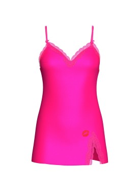 Пеньюар Tease Satin Lace-Trim Mini Slip Dress Enchanted Pink
