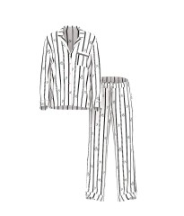 Піжама SoSoft Modal Long Pajama Set Coconut White Floral Stripes