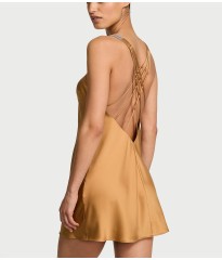Пеньюар Gradient Shine Strap Satin Slip Dress Palomino Gold