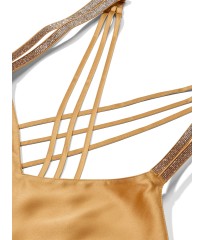 Пеньюар Gradient Shine Strap Satin Slip Dress Palomino Gold