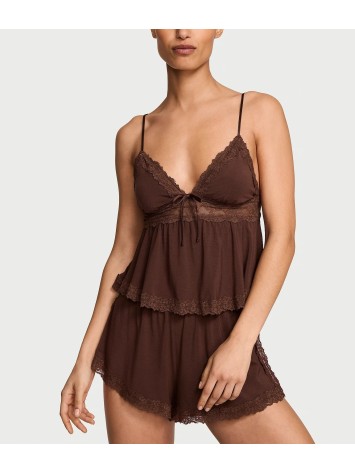 Пижама SoSoft Modal Lace-Trim Cami & Shorts Set Ganache