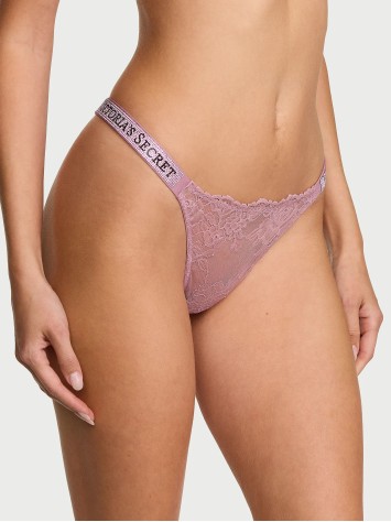 Трусики Shine Strap Lace Thong Panty Dusk Rose