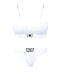  Комплект Shine Patch Lightly Lined Wireless Bra Thong White