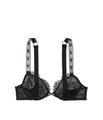 Бюстгальтер Shine Strap Unlined Low-Cut Lace Demi Bra Black