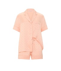 Піжама Signature Satin Short Pajama Set Pink Gin