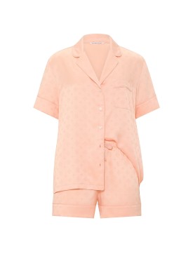 Піжама Signature Satin Short Pajama Set Pink Gin