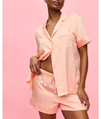 Піжама Signature Satin Short Pajama Set Pink Gin