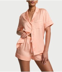 Піжама Signature Satin Short Pajama Set Pink Gin