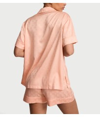 Піжама Signature Satin Short Pajama Set Pink Gin