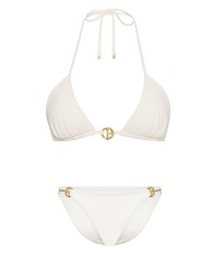 Купальник Archives Toggle Push-Up Triangle Top Bikini Bottom Coconut White