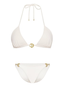 Купальник Archives Toggle Push-Up Triangle Top Bikini Bottom Coconut White