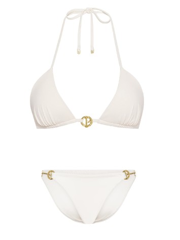 Купальник Archives Toggle Push-Up Triangle Top Bikini Bottom Coconut White