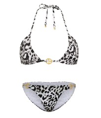Купальник Archives Toggle Push-Up Triangle Top Bikini Bottom Snow Leopard