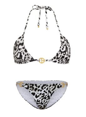 Купальник Archives Toggle Push-Up Triangle Top Bikini Bottom Snow Leopard