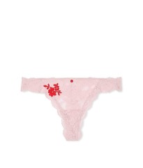 Комплект білизни Unlined Balcony Lace Bra Thong Chalk Rose Pink