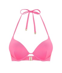 Купальник Bombshell Add-2-Cups Push-Up Top Cinched Thong Bikini Bottom Bombshell Pink